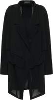 Thumbnail for your product : Ann Demeulemeester Layered Pleated Wool-blend Crepe And Gauze Jacket