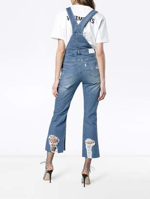 Sjyp Distressed Flared Dungarees