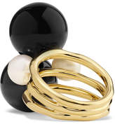 Thumbnail for your product : Ippolita Nova 18-karat Gold, Onyx And Pearl Ring