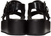 Thumbnail for your product : Ann Demeulemeester Black Leather Strap Sandals