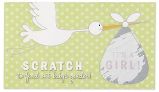 Wilton 1004-1559 Baby Reveal Stork Scratch Off Girl for Wedding Invitation, 10 Count