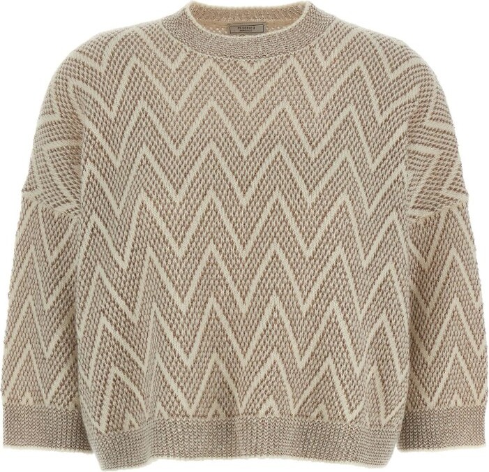 Peserico Zigzag Crop Knitwear