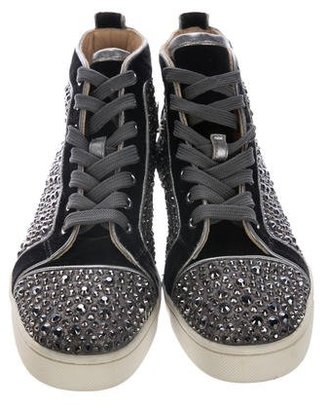 Christian Louboutin Louis Strass High-Top Sneakers
