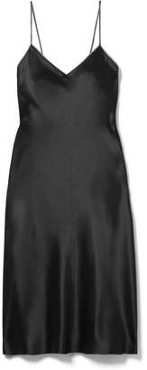 Helmut Lang Embellished Silk-satin Mini Dress - Black