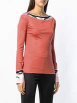 Thumbnail for your product : Emilio Pucci boat neck fitted top
