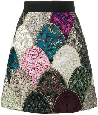 Dolce & Gabbana a-line jacquard mini-skirt