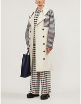 Thumbnail for your product : Designers Remix Hailey checked double-breasted recycled cotton-blend trench coat