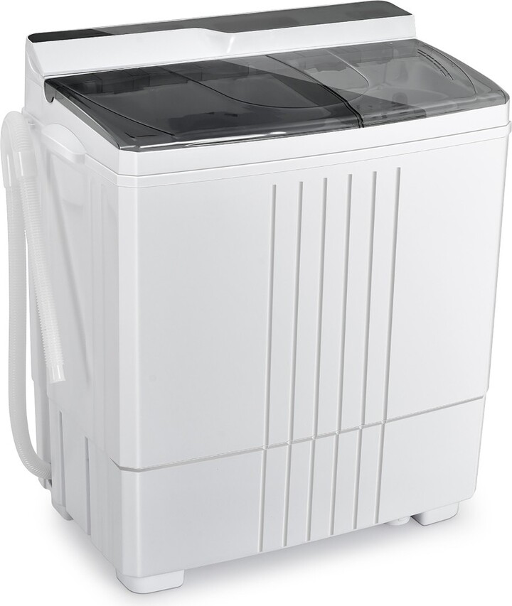 Costway 21 LBS Portable Compact Mini Twin Tub Washing Machine Drain