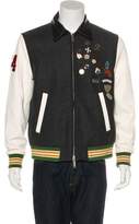 Thumbnail for your product : DSQUARED2 2018 Wool Pin-Embellished Varsity Jacket