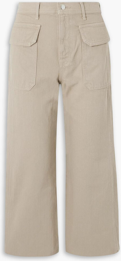 Veronica Beard Taylor cropped high-rise wide-leg jeans