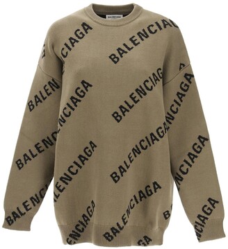 Balenciaga unifit logo sweater - ShopStyle