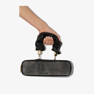 THE SANT Black Furoshiki leather box bag