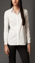 Thumbnail for your product : Burberry Wide Placket Stretch Cotton Shirt