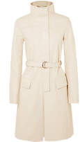 Chloé - Belted Textured-leather Trench Coat - Cream