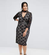 Thumbnail for your product : ASOS Curve Lace Mini Dress With Collar Detail