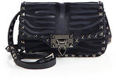Thumbnail for your product : Valentino Tiger-Patterned Calf Hair Rockstud Shoulder Bag