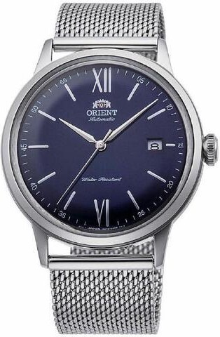 Orient Men's Automatic Steel Blue Dial Elegant Watch RA-AC0019L10B