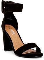 Thumbnail for your product : Elegant Footwear Britany Ankle Strap Block Heel Sandal