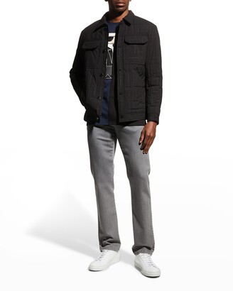 Karl Lagerfeld Paris Men's Allover-Logo Shirt Jacket