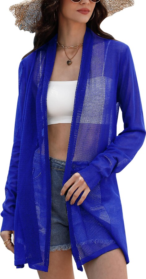 Gyabnw Lightweight Cardigans for Women UK Sheer Shrug Summer Thin