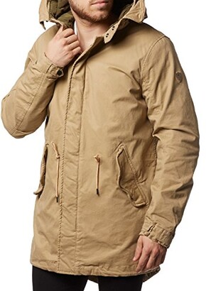 Scotch & Soda Men's Long Hooded Parka in Cotton/Elastane Quality with  Quilted Li - ShopStyle Outerwear