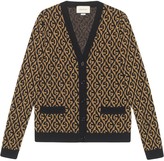 Thumbnail for your product : Gucci G rhombus lamé jacquard cardigan