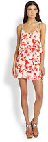 Thumbnail for your product : Parker Cara Silk Floral-Print Double-Tiered Dress