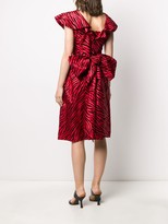 Thumbnail for your product : Batsheva Zebra-Print Satin Dress