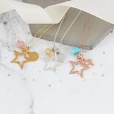 Thumbnail for your product : Bish Bosh Becca Personalised Open Star Necklace With Birthstones