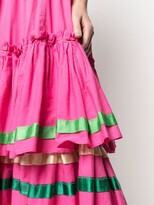 Thumbnail for your product : A.N.G.E.L.O. Vintage Cult 1980s Layered Flared Midi Skirt
