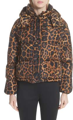 moncler leopard coat