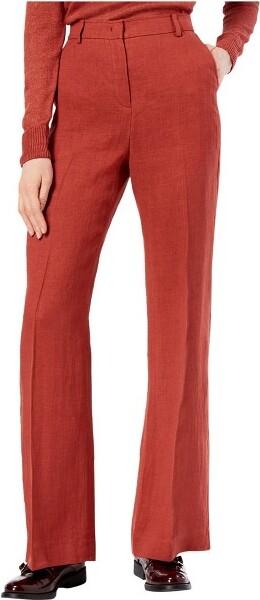 Max Mara MaxMaraWomensDelfiLinenCasualWideLegPantsrust23