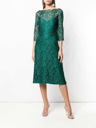 Rhea Costa floral lace pattern midi dress