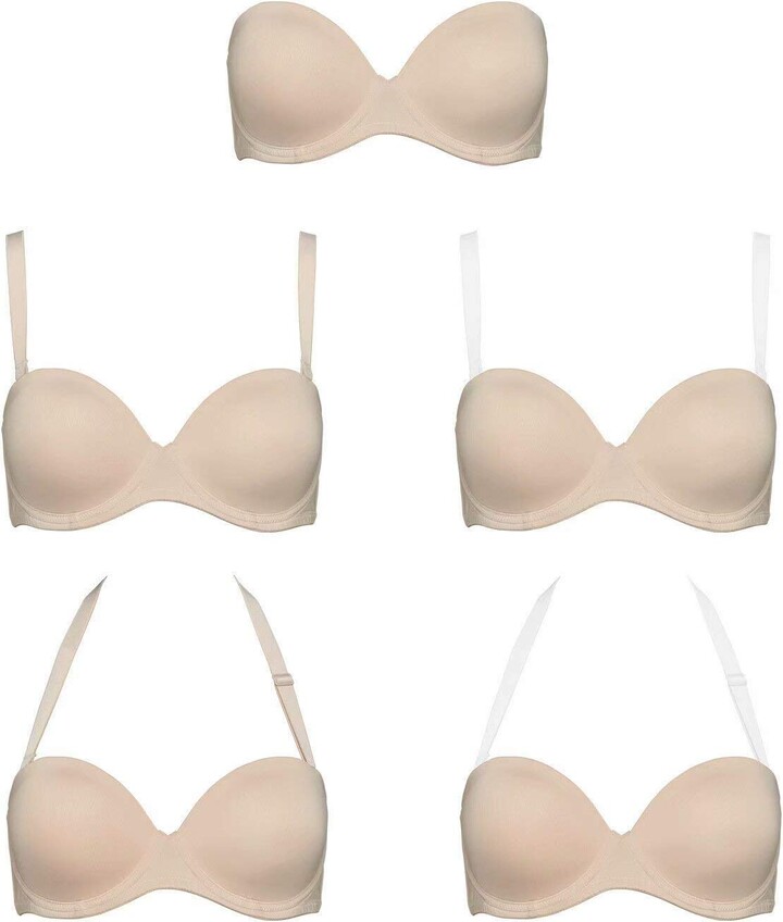 Vgplay Women's Full Figure Strapless Bra with Invisible Straps Clear