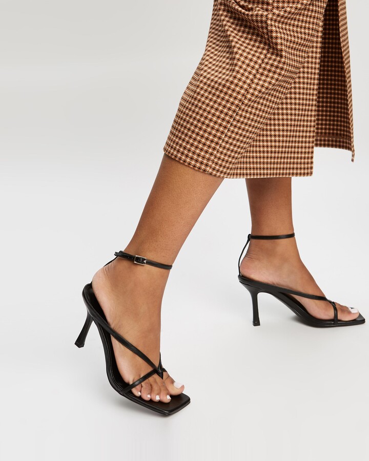 Dazie Women's Black Strappy sandals Ulta Heels ShopStyle