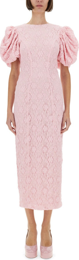 Rotate by Birger Christensen Lace Midi Dress