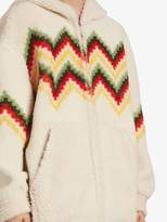 Thumbnail for your product : Burberry Chevron Intarsia Shearling Hoodie