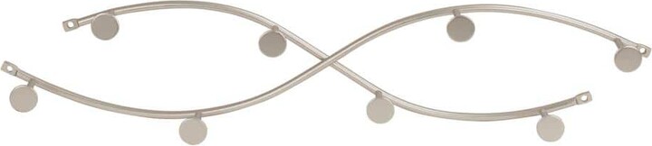 Spectrum Sweep 8-Hook Double Wall Mount Rack in Satin Nickel
