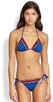 Thumbnail for your product : Cecilia Prado Patterned String Bikini Top