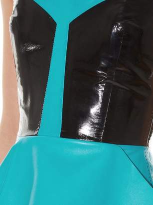 Roksanda Wyman Strapless Leather Dress - Womens - Black Multi