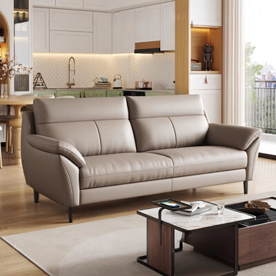 Orren Ellis Minimalist Two - seater Straight - lined Sofa