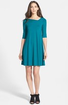 Thumbnail for your product : Eileen Fisher Asymmetrical Neck Jersey Dress