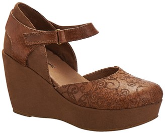 Antelope Printed Leather Ankle Strap Clog