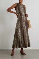 Thumbnail for your product : Rixo Gillie Leopard-print Silk-blend Midi Dress - Animal print