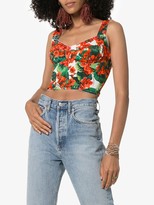 Thumbnail for your product : Dolce & Gabbana Cady geranium bustier top