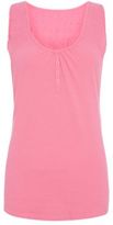 Thumbnail for your product : Hudson Pink Sleeveless and Rose Broderie Strap Button Racer Back Vest