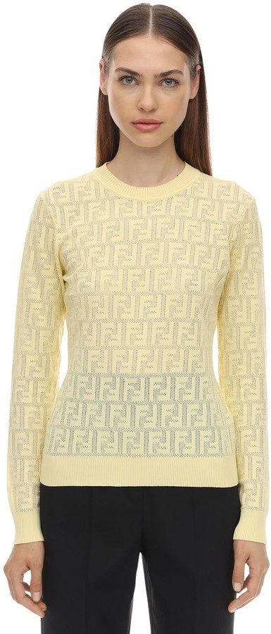 fendi logo intarsia sweater