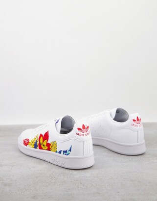 adidas Originals Shoes - Stan Smith W - White w. Flowers