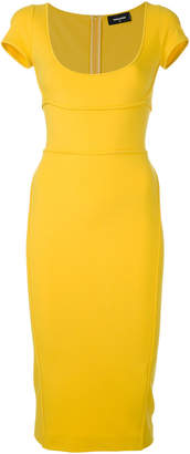 DSQUARED2 cap sleeved fitted dress