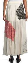Thumbnail for your product : Pleated Midi Skirt with Lace Inserts